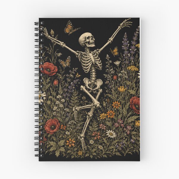 Item preview, Skeleton Dancing Arabesque Wildflower Botanical Cottagecore designed and sold by will freed18.