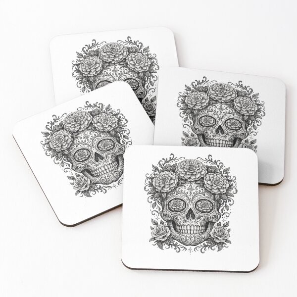 Item preview, Vintage Sugar Skull Floral Gothic Halloween T-Shirt designed and sold by farhanriax.