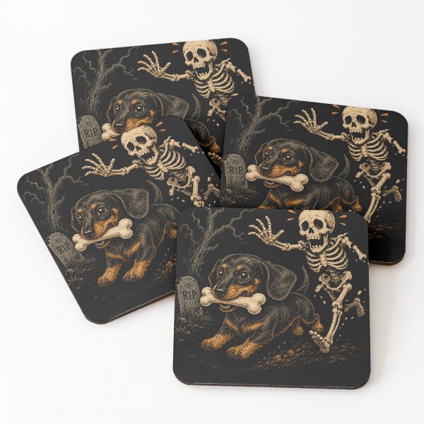 Item preview, Funny Dachshund Skeleton and Halloween designed and sold by will freed18.