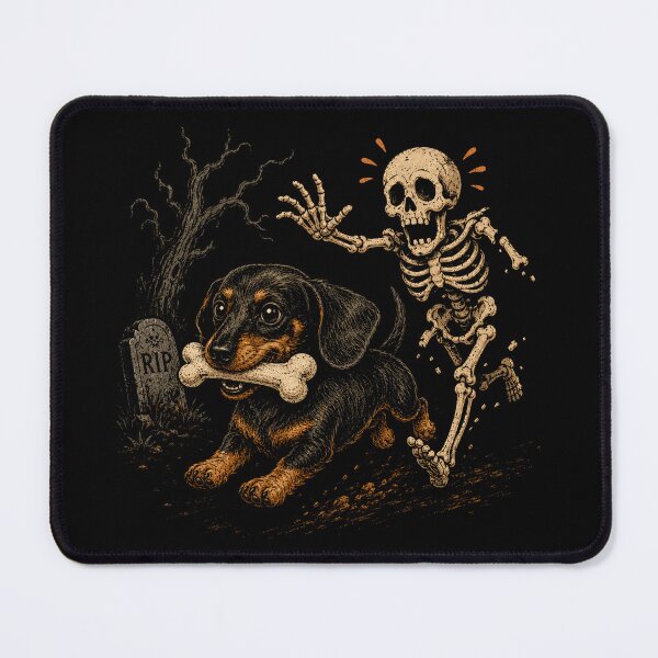 Item preview, Funny Dachshund Skeleton and Halloween designed and sold by will freed18.