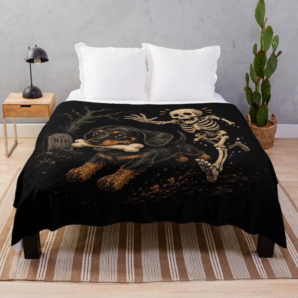 Item preview, Funny Dachshund Skeleton and Halloween designed and sold by will freed18.