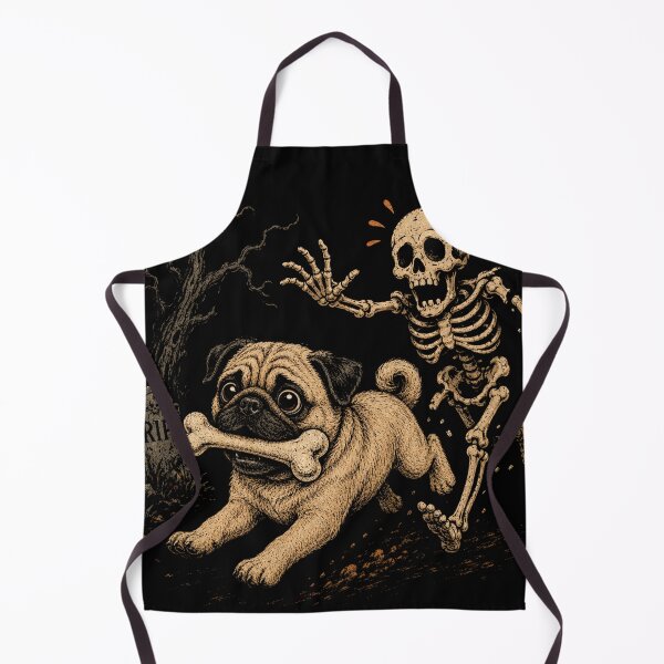 Item preview, Funny Pug Skeleton and Halloween designed and sold by will freed18.