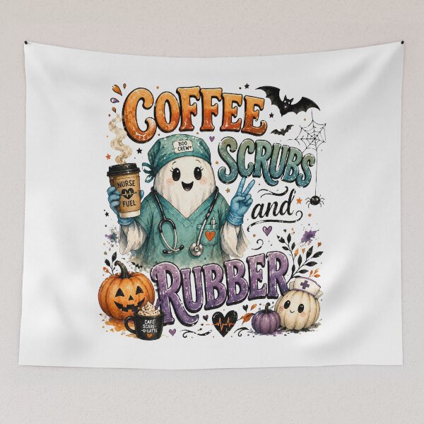 Item preview, Cute Halloween Nurse Ghost Shirt Coffee Lover Fall Gift Classic T-Shirt  designed and sold by podlook.
