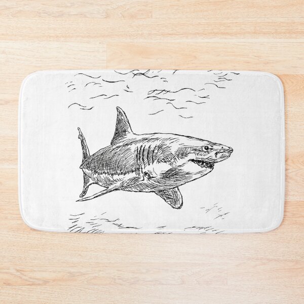 Item preview, Happy Great White Shark designed and sold by MatildaLockwood.