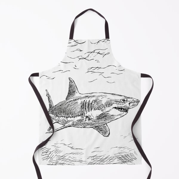 Item preview, Happy Great White Shark designed and sold by MatildaLockwood.