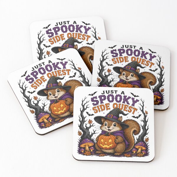 Item preview, Spooky Side Quest Squirrel Cute Halloween designed and sold by chattsuede.