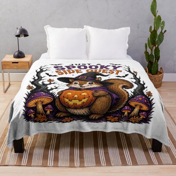 Item preview, Spooky Side Quest Squirrel Cute Halloween designed and sold by chattsuede.