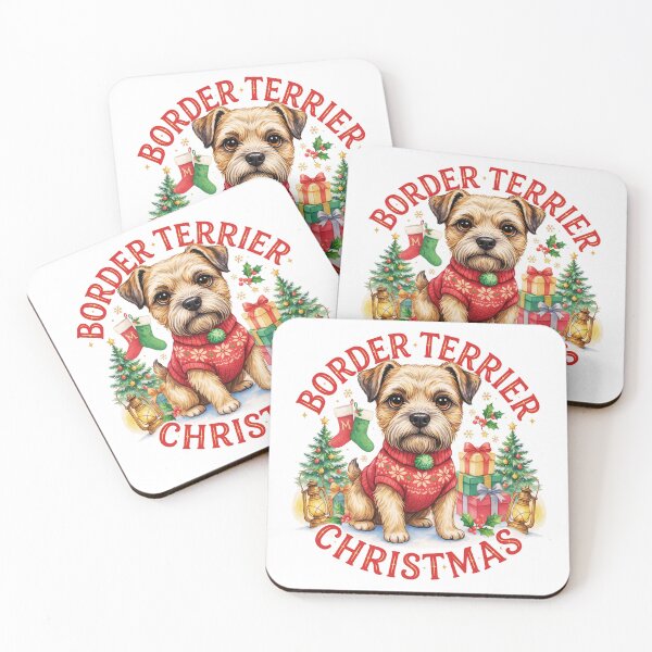 Item preview, Border Terrier Christmas designed and sold by TheAnimalZ00.