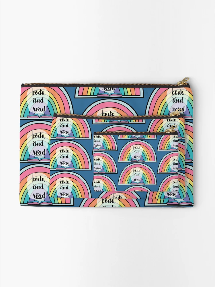 Thumbnail 2 of 4, Zipper Pouch, code and read designed and sold by hello readers.
