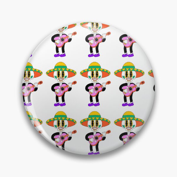 Item preview, Retro Mariachi Skeleton Guitar Pattern designed and sold by manojbalan1968.