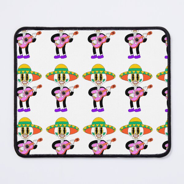 Item preview, Retro Mariachi Skeleton Guitar Pattern designed and sold by manojbalan1968.