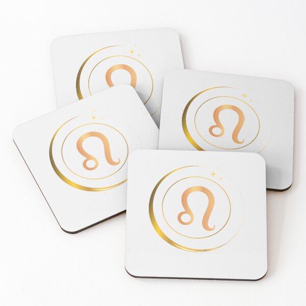 Item preview, Minimalist Leo Zodiac Sign with Golden Moon designed and sold by MadeByMira.