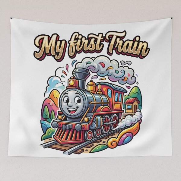 Item preview, My First Train Cute Cartoon Design designed and sold by castillomiami.