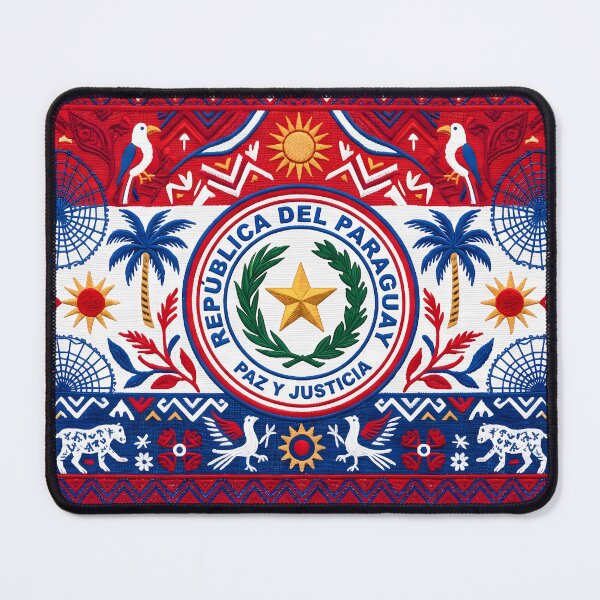Item preview, C Paraguayan Flag Culture Ñandutí Lace Traditional Pattern designed and sold by ART ATTACK ZONE.