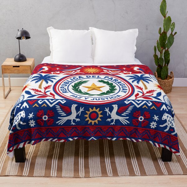 Item preview, C Paraguayan Flag Culture Ñandutí Lace Traditional Pattern designed and sold by ART ATTACK ZONE.