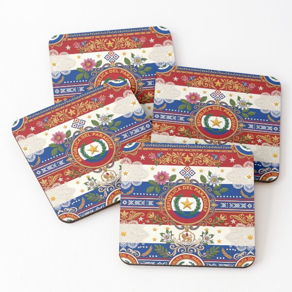 Item preview, 2 Paraguayan Flag Culture Ñandutí Lace Traditional Pattern designed and sold by ART ATTACK ZONE.