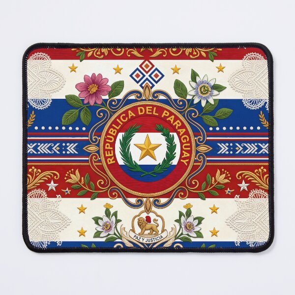 Item preview, 2 Paraguayan Flag Culture Ñandutí Lace Traditional Pattern designed and sold by ART ATTACK ZONE.