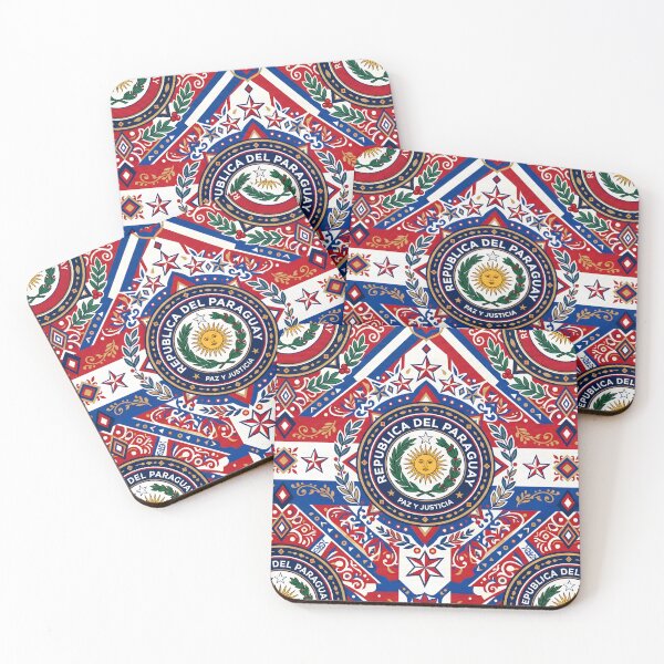 Item preview, 3 Paraguayan Flag Culture Ñandutí Lace Traditional Pattern designed and sold by ART ATTACK ZONE.
