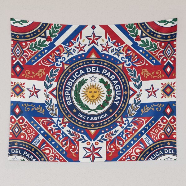 Item preview, 3 Paraguayan Flag Culture Ñandutí Lace Traditional Pattern designed and sold by ART ATTACK ZONE.