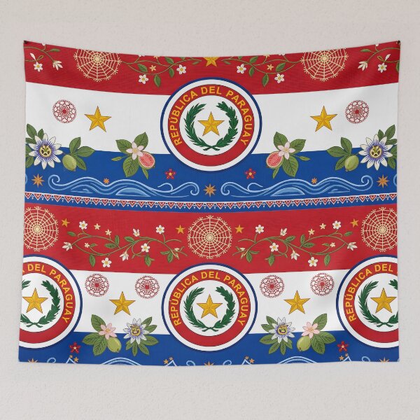 Item preview, 4 Paraguayan Flag Culture Ñandutí Lace Traditional Pattern designed and sold by ART ATTACK ZONE.