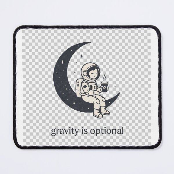 Item preview, Gravity Is Optional Minimalist Astronaut Space Design designed and sold by ImagineDraws.