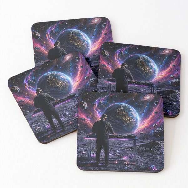Item preview, Cosmic DJ on the Moon – Galactic Music Universe | Sci-Fi Space Art designed and sold by Atelier Nova.
