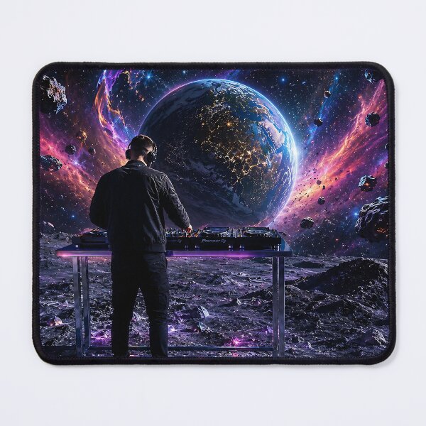 Item preview, Cosmic DJ on the Moon – Galactic Music Universe | Sci-Fi Space Art designed and sold by Atelier Nova.