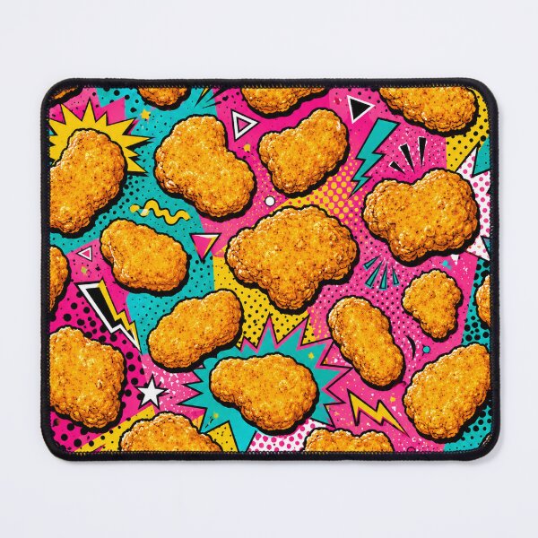Item preview, Chicken Nugget Pop Art Pattern Funny Food Lover Graphic Tee designed and sold by TM DESIGNS AND MORE.