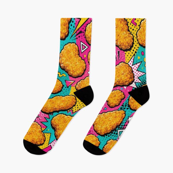 Item preview, Chicken Nugget Pop Art Pattern Funny Food Lover Graphic Tee designed and sold by TM DESIGNS AND MORE.