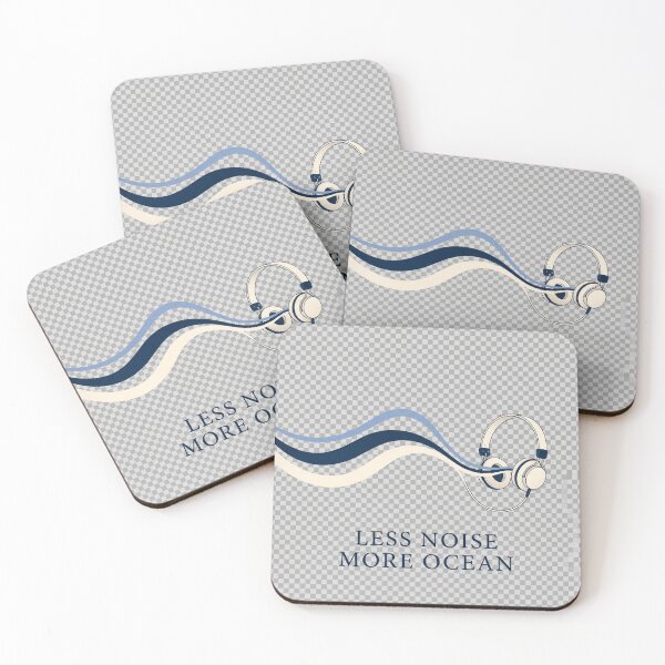 Item preview, Less Noise More Ocean Minimalist Coastal Design designed and sold by ImagineDraws.