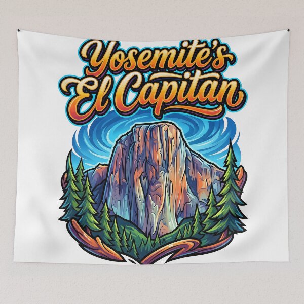 Item preview, Yosemite El Capitan Colorful Mountain Design designed and sold by castillomiami.