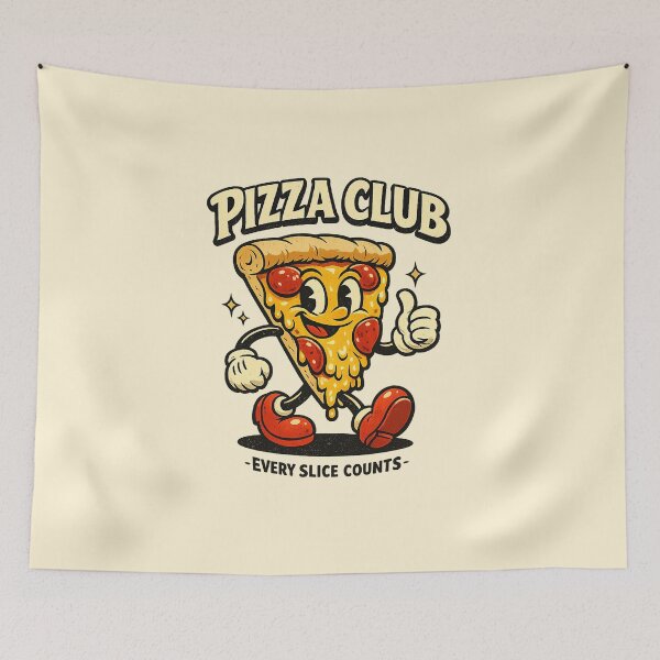 Item preview, Pizza Club Vintage Cartoon designed and sold by HoopeStylee.