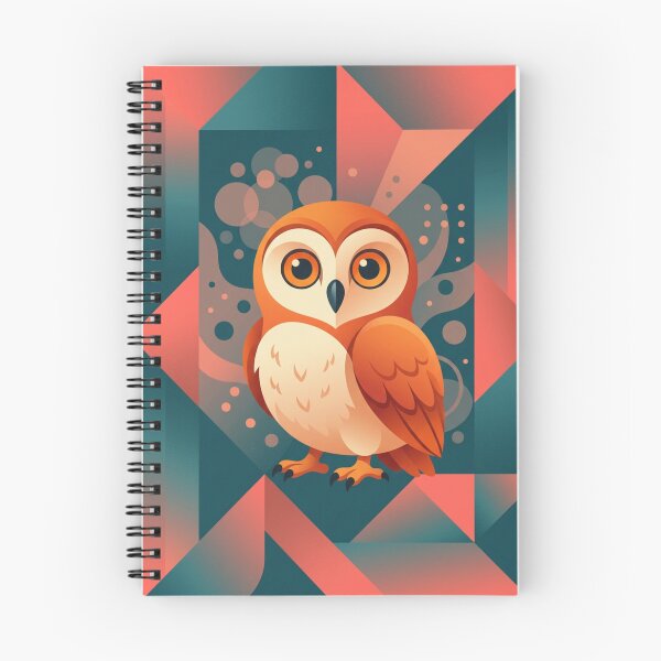 Item preview, Geometric Abstract Owl - Colorful Teal and Orange Design designed and sold by MKTreasures.