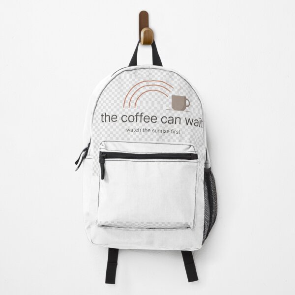 Item preview, The Coffee Can Wait Minimalist Sunrise Coffee Design designed and sold by ImagineDraws.