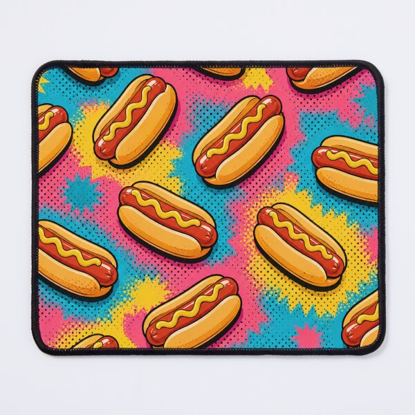 Item preview, Hot Dog Pop Art Pattern Retro Fast Food Lover Graphic Tee designed and sold by TM DESIGNS AND MORE.