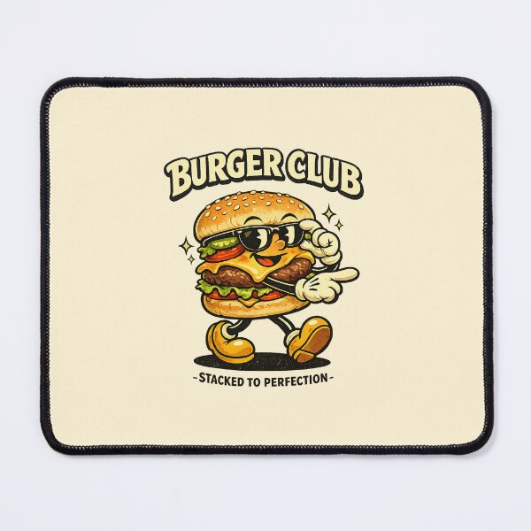Item preview, Burger Club Vintage Cartoon designed and sold by HoopeStylee.