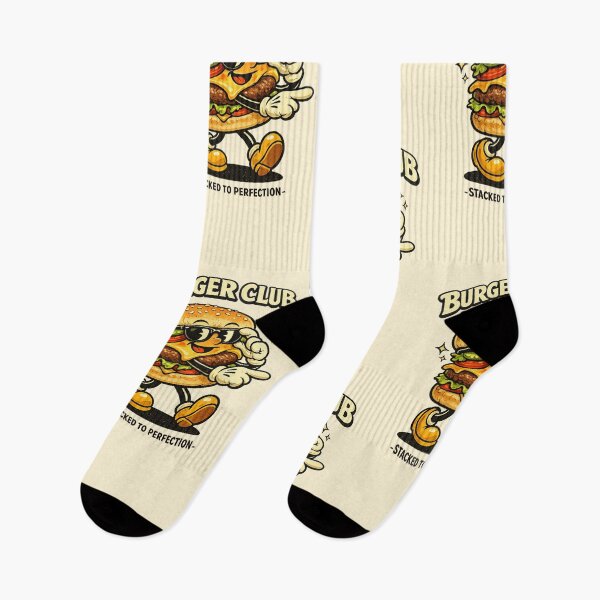 Item preview, Burger Club Vintage Cartoon designed and sold by HoopeStylee.