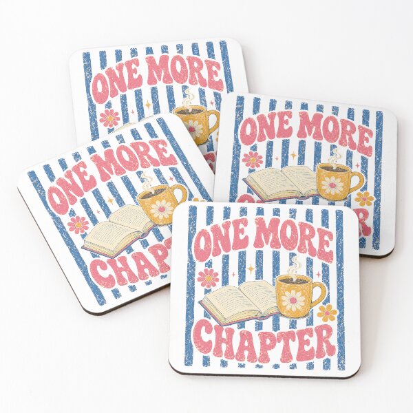 Item preview, One More Chapter Retro Bookworm Coffee Lovers designed and sold by ElcastDesigns.