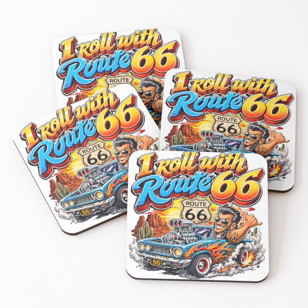 Item preview, I Roll with Route 66 Hot Rod Design designed and sold by castillomiami.
