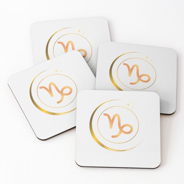 Item preview, Minimalist Capricorn Zodiac Sign with Golden Moon designed and sold by MadeByMira.