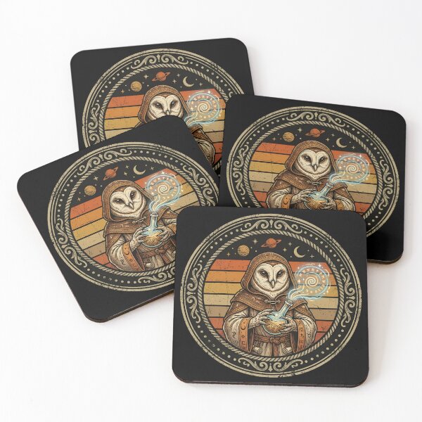 Item preview, Retro Alchemist Owl Holographic Flask Vintage Badge designed and sold by DuckOddity.