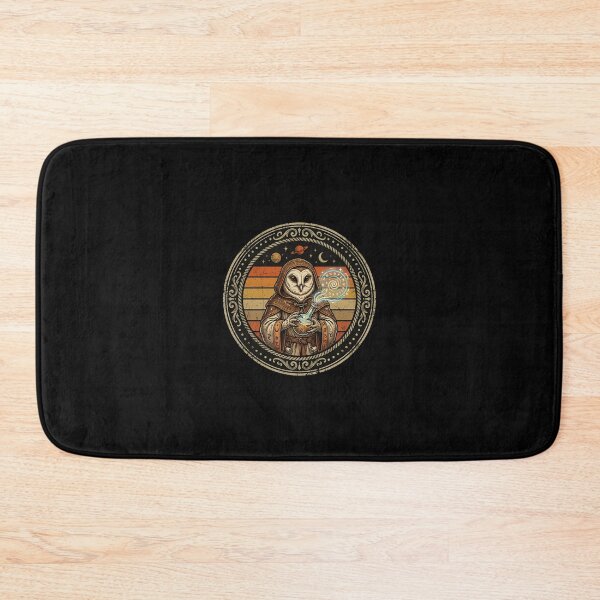 Item preview, Retro Alchemist Owl Holographic Flask Vintage Badge designed and sold by DuckOddity.