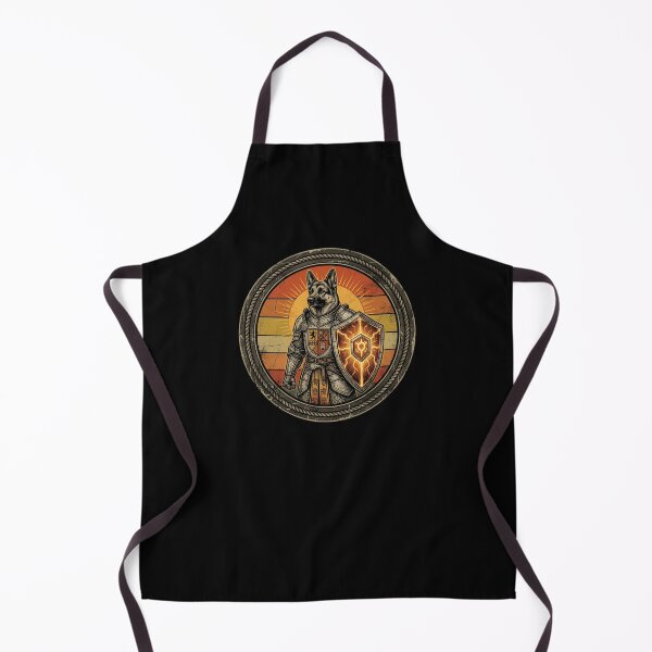 Item preview, Retro Medieval Knight German Shepherd Vintage Badge designed and sold by DuckOddity.
