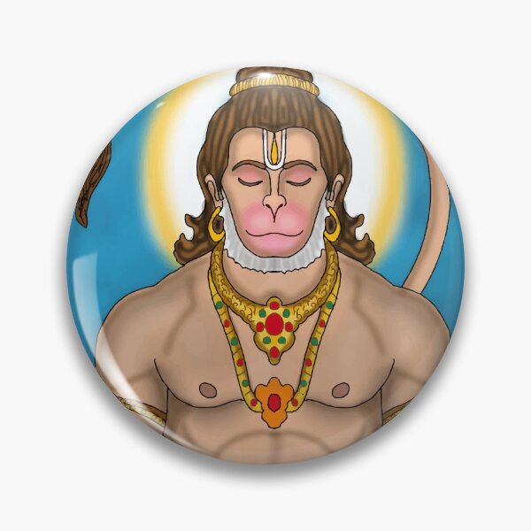 Item preview, Lord Hanuman Artwork | Powerful Hindu God Digital Painting Illustration designed and sold by Harshit_Digital_Arts.