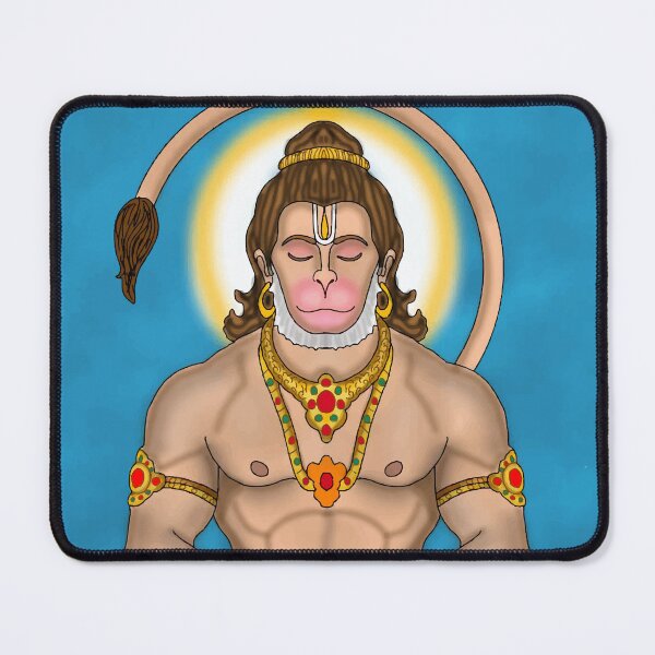 Item preview, Lord Hanuman Artwork | Powerful Hindu God Digital Painting Illustration designed and sold by Harshit_Digital_Arts.