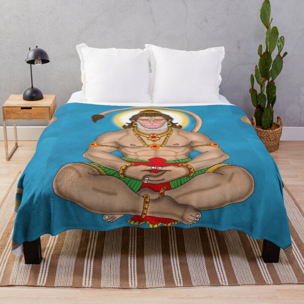 Item preview, Lord Hanuman Artwork | Powerful Hindu God Digital Painting Illustration designed and sold by Harshit_Digital_Arts.