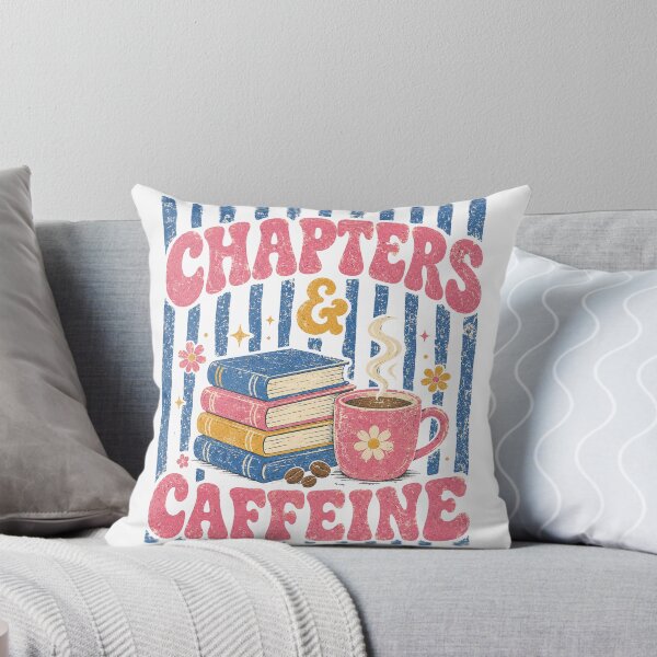 Item preview, Chapters And Caffeine Retro Stacked Books Coffee Lovers designed and sold by ElcastDesigns.