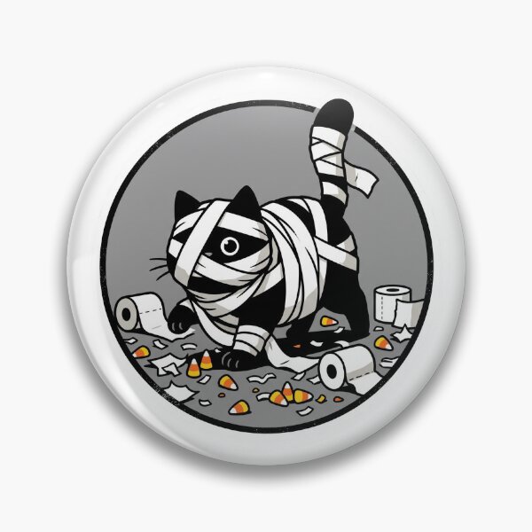 Item preview, Spooky Black Mummy Cat Sticker | Halloween Cat Decor designed and sold by Ink & Void Co..
