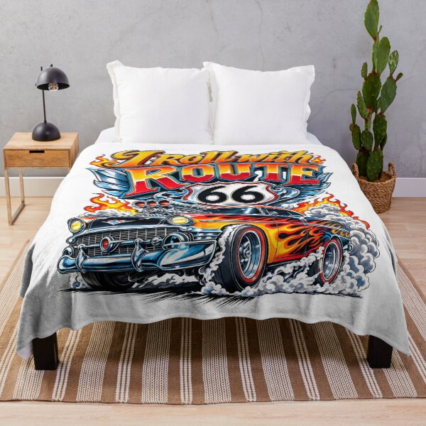 Item preview, I Roll with Route 66 Classic Hot Rod designed and sold by castillomiami.