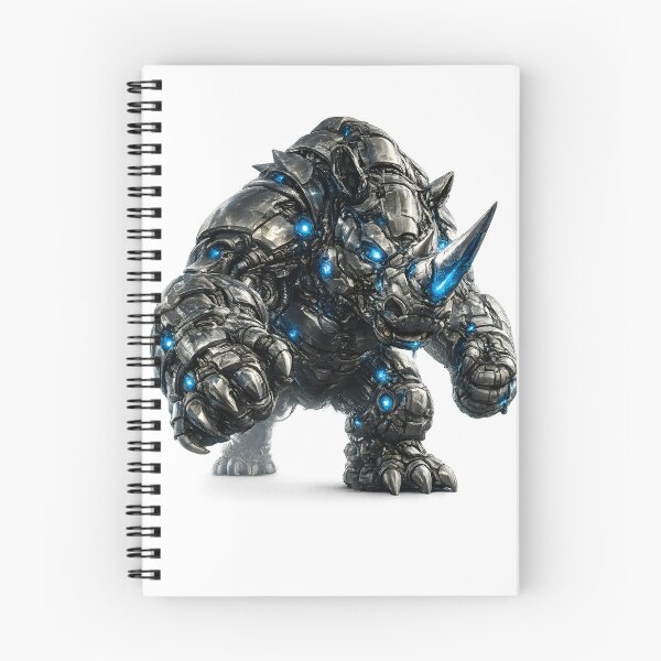 Item preview, Steel Rhino V5 Elite | Cybernetic Mechanical Rhino | Futuristic Robot Beast | Industrial Metal Predator designed and sold by SteelCoat Studio.